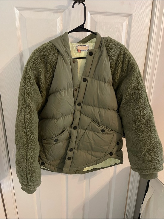 Pilcro Jackets & Blazers - Pilcro Olive Green Quilted & Sherpa Jacket